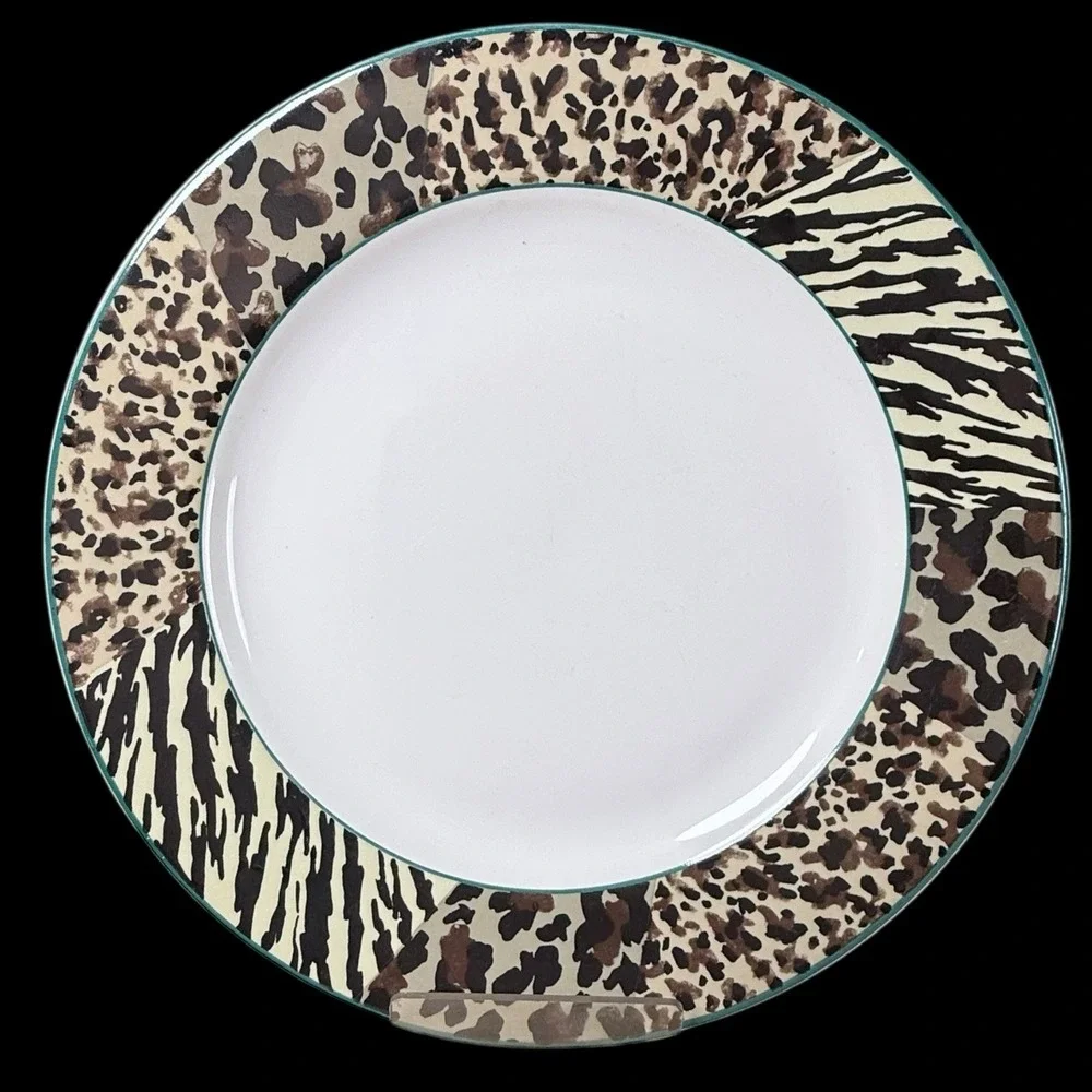 Vitromaster Jungle Animal Print Dinner Plate 10.5
